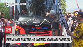 VIDEO: Resmikan Bus Trans Jateng, Ganjar Pamitan
