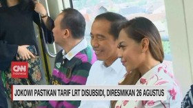 VIDEO: Jokowi Pastikan Tarif LRT Disubsidi, Diresmikan 26 Agustus
