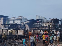 Penampakan Rumah di Penjaringan Jakut Hangus Terbakar, Kini Api Sudah Padam