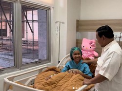 Momen Prabowo Jenguk Nabila yang Kakinya Diamputasi Usai Selamatkan Kucing