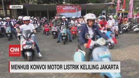VIDEO: Menhub Konvoi Motor Listrik Keliling Jakarta