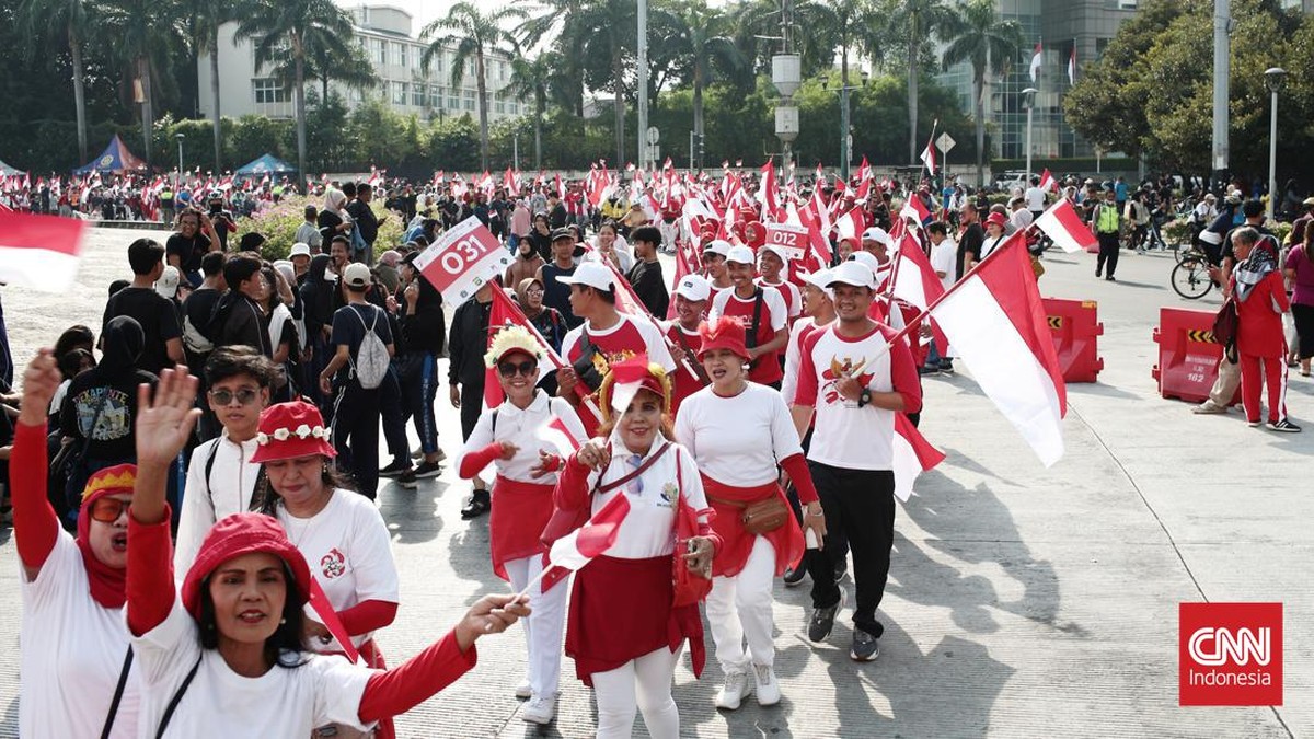 FOTO: Parade Gebyar Merah Putih di CFD Bundaran HI