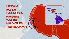 INFOGRAFIS: Letak Kota Lahaina Hawaii yang Hangus Terbakar