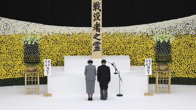 Jepang akan menggelar peringatan nasional 78 tahun penyerahan Negeri Sakura dalam Perang Dunia 2 di Nippon Budokan Hall, Selasa (15/8).