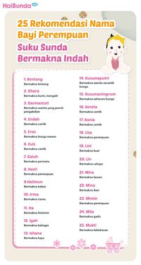 25 Rekomendasi Nama Bayi Perempuan Suku Sunda Bermakna Indah