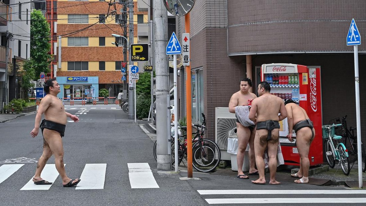 FOTO: Sumo Jadi Daya Tarik Wisatawan di Jepang