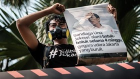 FOTO: Protes Warga Desak Pemerintah Serius Atasi Polusi Udara
