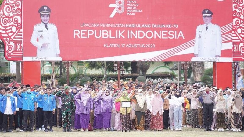 Sri Mulyani di Upacara HUT ke-78 RI: Klaten Raih Sejumlah Penghargaan