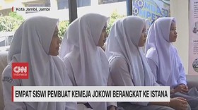 VIDEO: Empat Siswi Pembuat Kemeja Jokowi Berangkat ke Istana