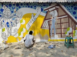 Pasar Rangkasbitung Semakin Menarik, Kini Miliki Spot Mural