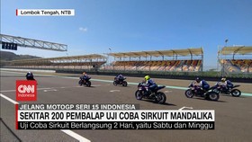 VIDEO: Sekitar 200 Pembalap Uji Coba Sirkuit Mandalika Jelang MotoGP