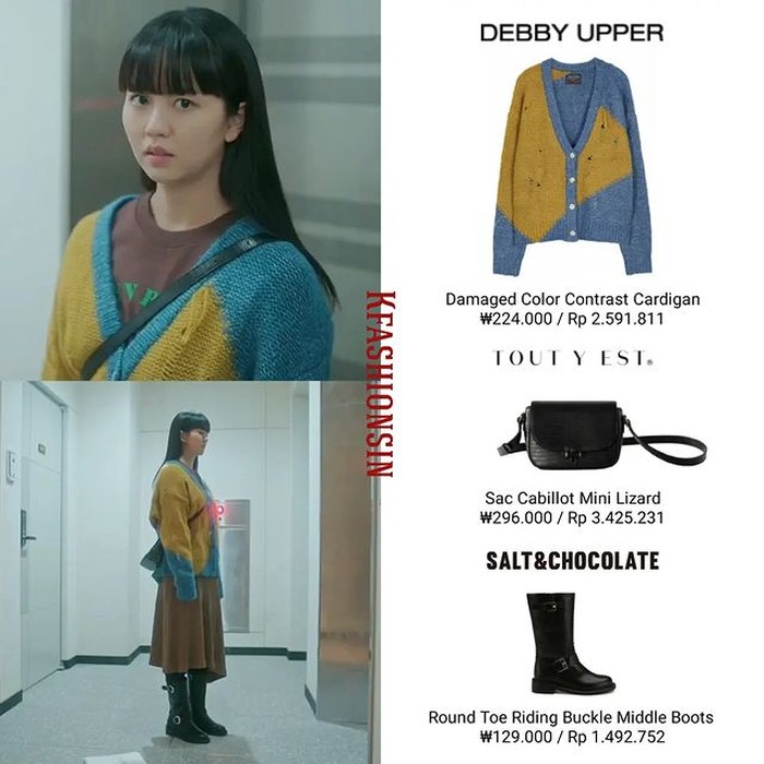 OOTD dari berbagai merek ala Kim So Hyun yang jika ditotal seharga Rp7,5 juta membuat look-nya kelihatan trendi dan chic./ Foto: instagram.com/kfashionsin