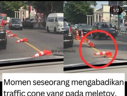 Viral Traffic Cone di Jalanan Semarang Meleyot gegara Panas, Ini Faktanya