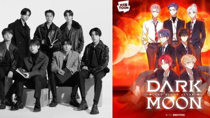 ENHYPEN dan Webtoon Dark Moon/Foto: instagram.com/enhypen, webtoonofficial
