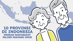 Infografis: 10 Provinsi di Indonesia dengan Masyarakat Panjang Umur