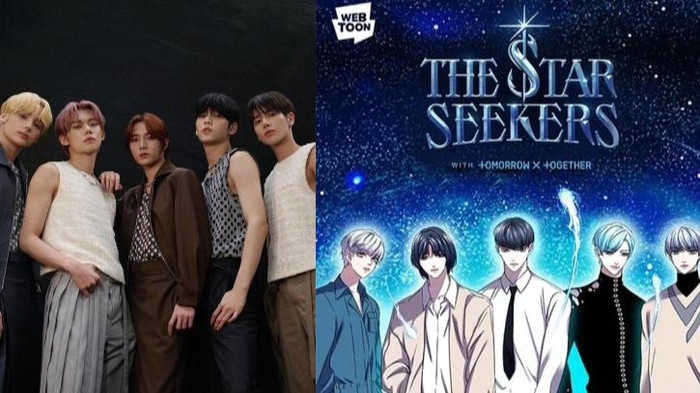 TXT dan Webtoon The Star Seekers/Foto: instagram.com/txt_bighit, webtoonofficial