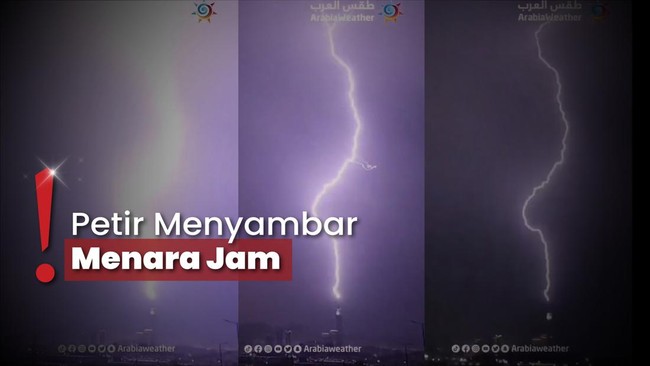 Hujan hingga Angin Kencang Terjang Mekkah, Banyak Jamaah Terpental