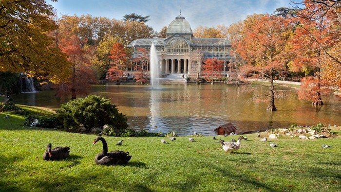 Crystal Palace in Retiro Park, Madrid, Spain