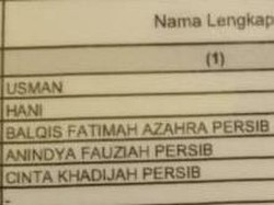 Orang Tua di Pangandaran Beri Nama 3 Anaknya Persib