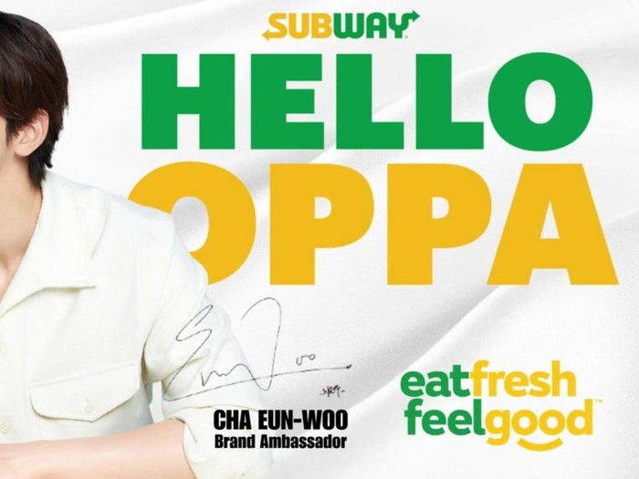 Cha Eunwoo sebagai brand ambassador Subway