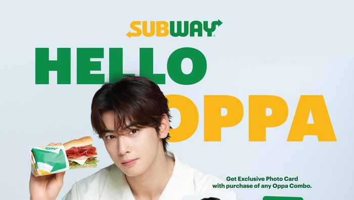 Cha Eunwoo sebagai brand ambassador Subway