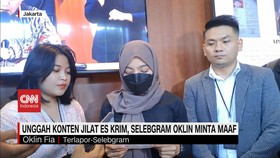 VIDEO: Konten Jilat Es Krim, Selebgram Oklinfia Minta Maaf