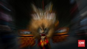 FOTO: Ribuan Orang Meriahkan Pawai Budaya Reog Ponorogo di Jakarta