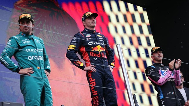 Pembalap Red Bull Max Verstappen memenangkan Formula 1 (F1) Grand Prix (GP) Belanda 2023 di Sirkuit Zandvoort, Minggu (27/8).