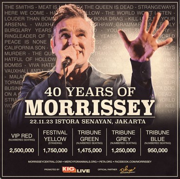 Diminati Penggemar, Ini Harga Tiket & Seating Plan Konser Morrissey di Indonesia