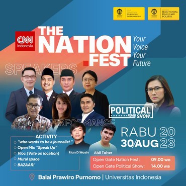 Anak Muda Melek Politik, The Nation Fest 2023 Siap Digelar Besok