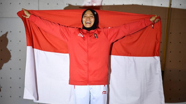 Aries Susanti Rahayu memiliki segudang cerita selama menjadi atlet panjat tebing, termasuk saat mendapat julukan spiderwoman ketika viral pada 2018.