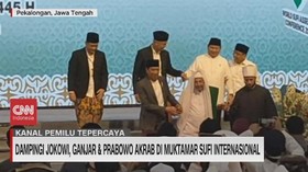 VIDEO: Prabowo & Ganjar Dampingi Jokowi Blusukan