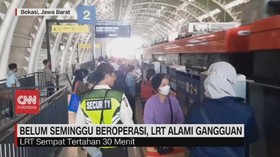 VIDEO: Belum Seminggu Beroperasi, LRT Alami Gangguan