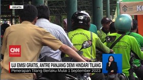 VIDEO: Uji Emisi Gratis, Antre Panjang Demi Hindari Tilang