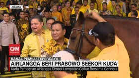 VIDEO: Airlangga Berikan Kuda ke Prabowo