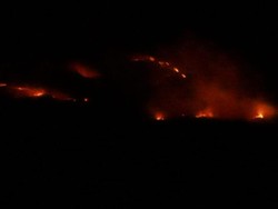 Kebakaran Gunung Sumbing, Api Menyala di Gelapnya Malam