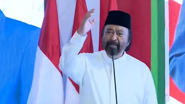 Ketua Umum Partai NasDem Surya Paloh mendeklarasikan Anies Baswedan dan Ketum PKB Muhaimin Iskandar (Cak Imin) sebagai bakal capres dan cawapres pilpres 2024.