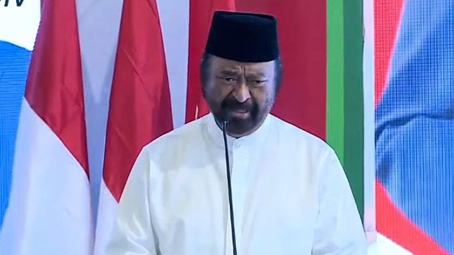 Ketua Umum Partai NasDem Surya Paloh tak menyinggung PKS dalam pidatonya di acara deklarasi Anies Baswedan-Muhaimin Iskandar sebagai pasangan capres-cawapres.