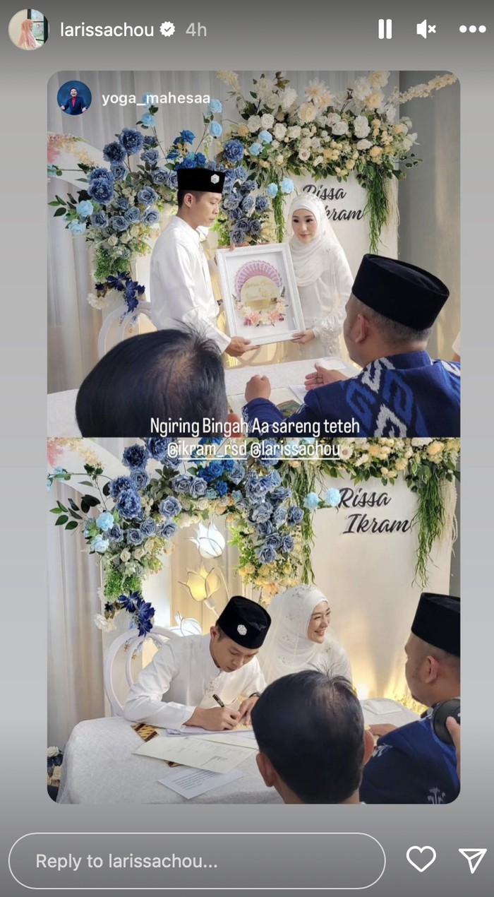 Gaya Larissa Chou Jadi Pengantin