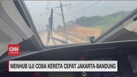VIDEO: Menhub Uji Coba Kereta Cepat Jakarta-Bandung