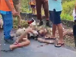 Brakk!! Dua Motor Adu Jangkrik, Satu Orang Tewas di TKP