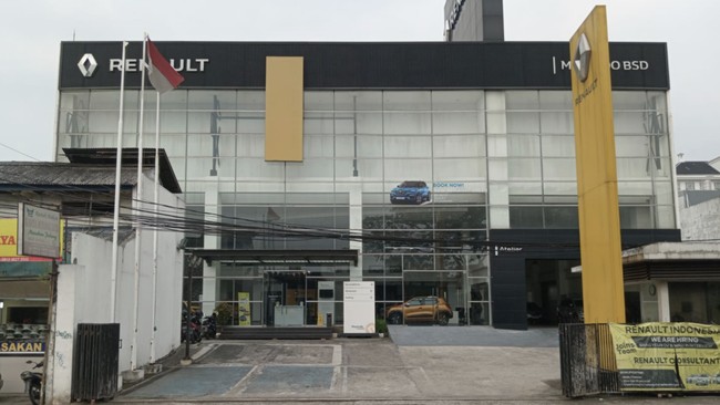 Negara melelang bangunan dengan lambang Renault di Tangerang dengan nilai limit Rp69,2 miliar.