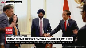 VIDEO: Jokowi Terima Audiensi Pimpinan Bank Dunia, IMF & WEF