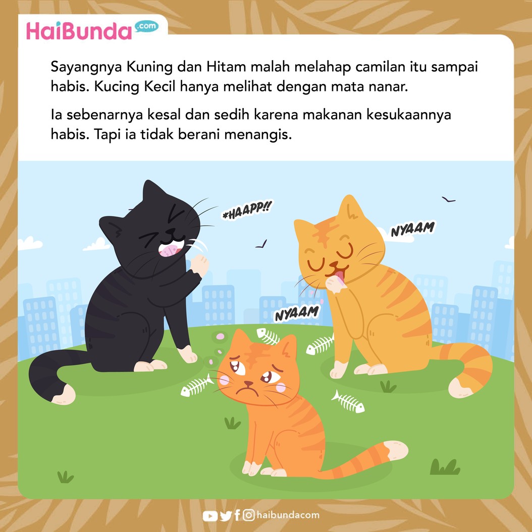 Cerita Fabel Hadiah Manis untuk Anak Kucing Penyabar