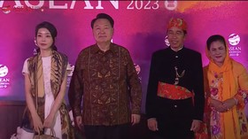 Jokowi Jamu Presiden dan Ibu Negara Korea Selatan di Istana Merdeka