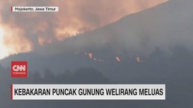 VIDEO: Kebakaran Puncak Gunung Welirang Meluas