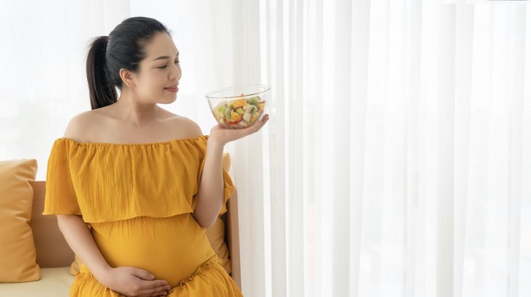 Ilustrasi Ibu Hamil Makan Ilustrasi Ibu Hamil Makan