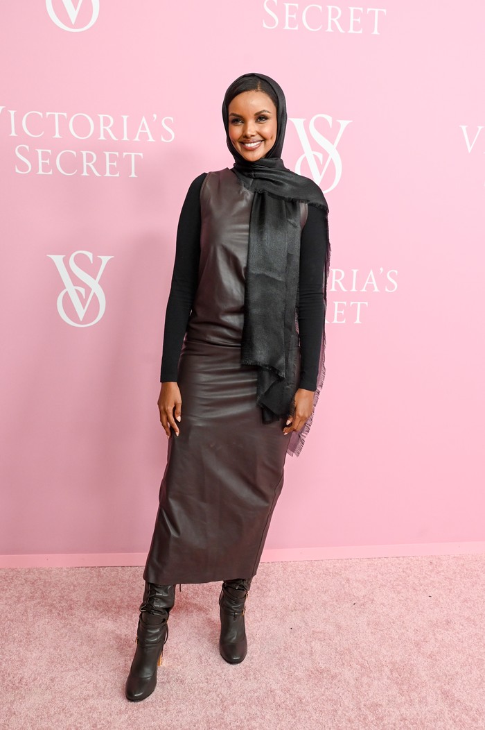 Halima Aden on the red carpet at the Victoria's Secret World Tour 2023 event at The Manhattan Center on September 6, 2023 in New York, New York. (Photo by Gilbert Flores/WWD via Getty Images)