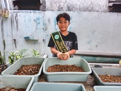 Kreatif! Siswa SD Surabaya Budi Daya Maggot untuk Kurangi Sampah