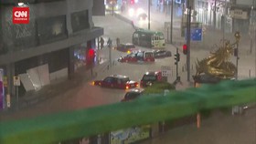 VIDEO: Topan Haikui Sebabkan Banjir Di Hong Kong, Curah Hujan 158,2mm